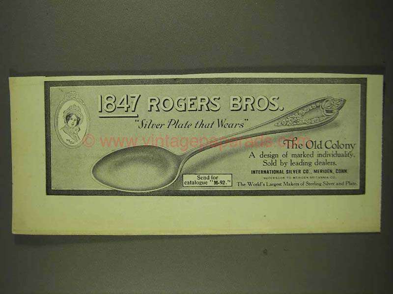 1913 1847 Rogers Bros. Old Colony Pattern Silver Ad